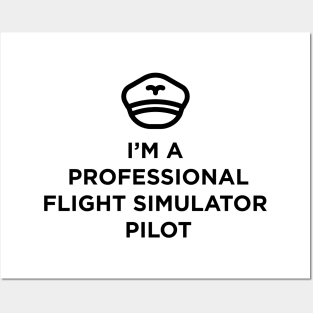 Professional Flight Sim Pilot Posters and Art